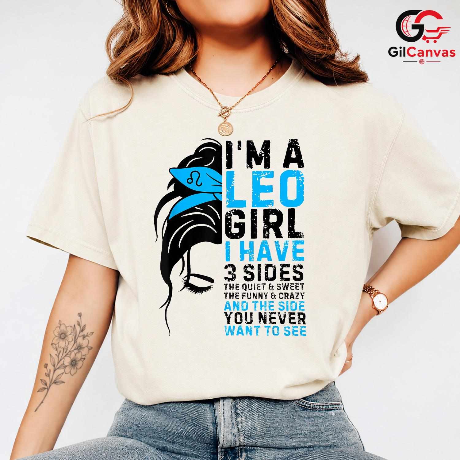 Leo Girl Zodiac Tee Shirt Unisex Fun Astrology Fan Birthday Gift For Women