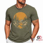 Mountain Forest River T-Shirt Scenic Nature Lover Unisex Adventure Graphic Tee