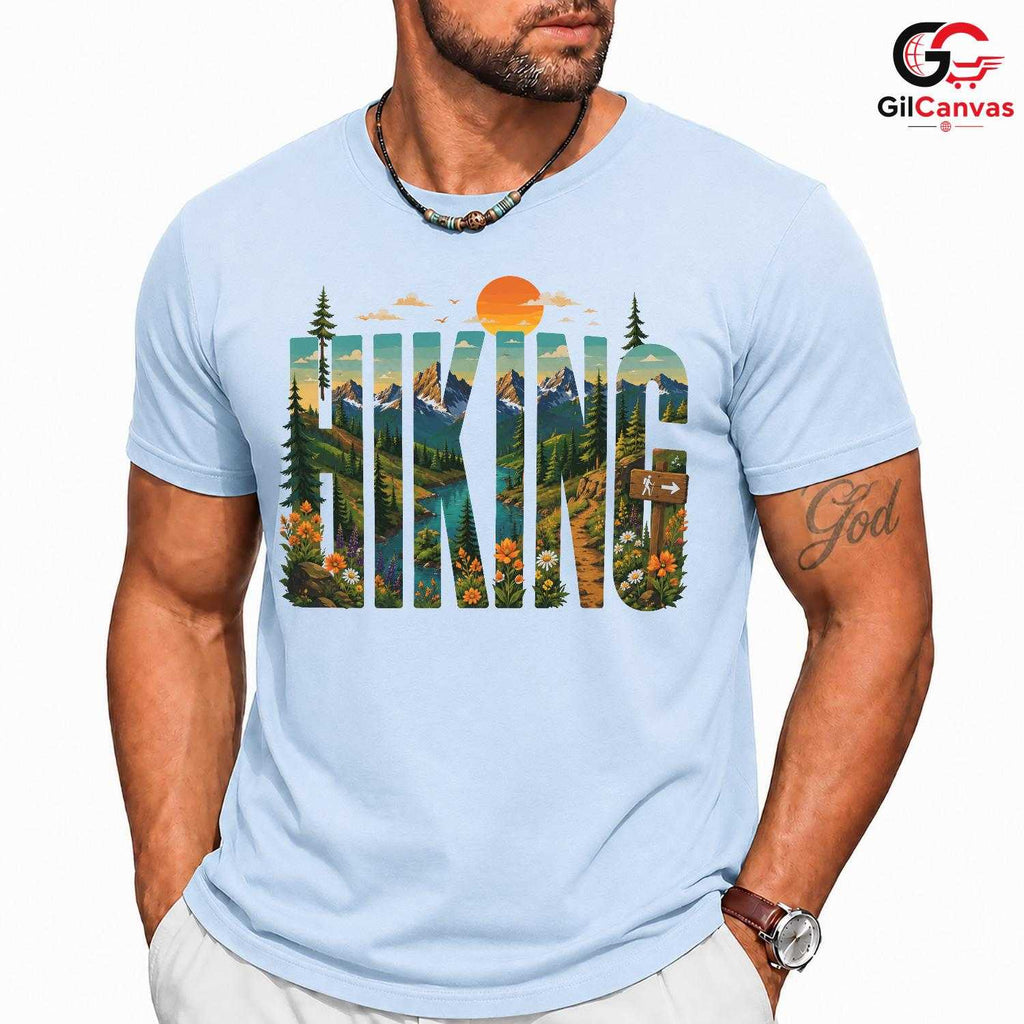 Mountain Hiking Graphic Tee Outdoor Activity Adventure Wear Unisex Gift Idea