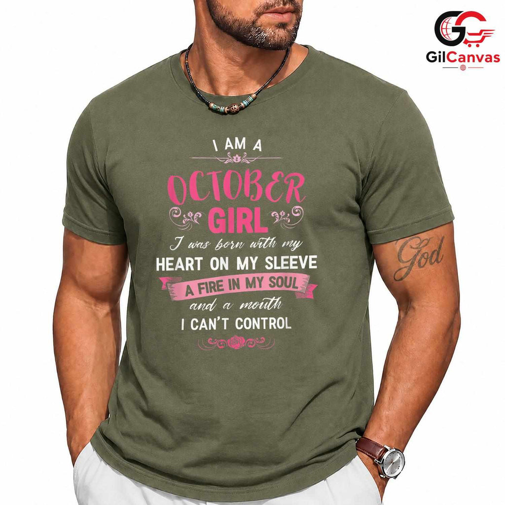 October Girl Birthday Tee Shirt Unisex Cute Fun Celebration Gift For Her