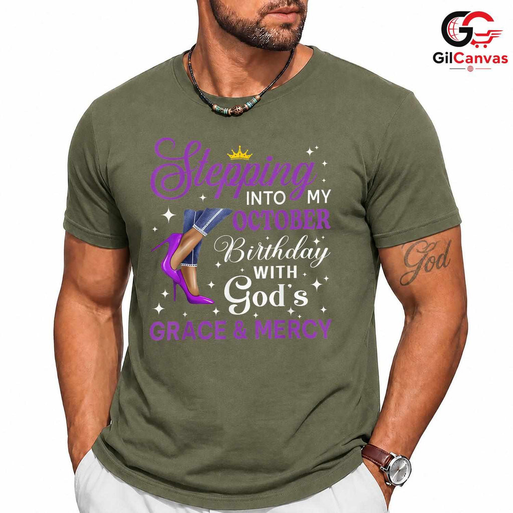 October Grace Mercy Tee Shirt Unisex Women Birthday Celebration Gift For Her