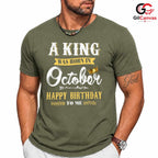 October King Birthday Tee Shirt Unisex Perfect Celebration Gift Idea For Him