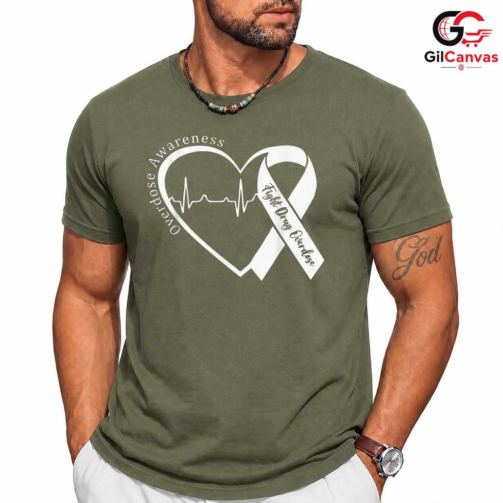 Overdose Recovery Tee Shirt Unisex Awareness Event Supporter Gift Adults