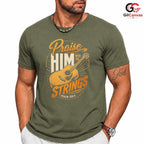 Praise With Strings T-Shirt Faith Event Music Lover Religious Unisex Apparel