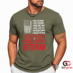 Proud Female Veteran T-Shirt Distressed US Flag Unisex Military Service Apparel