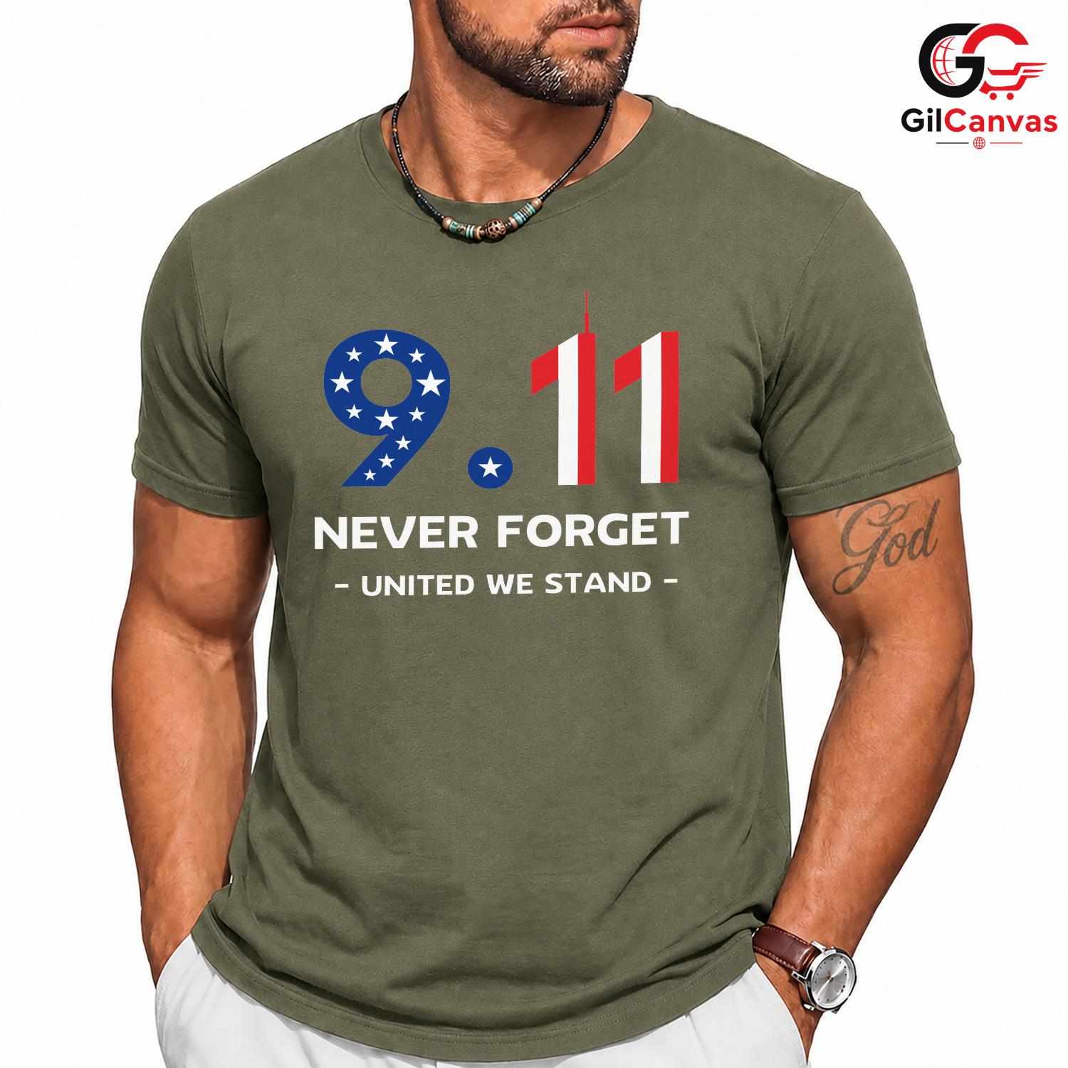 Remembrance Day Memorial Shirt Unisex Never Forget September Event Gift All