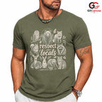 Respect The Locals Animal T-Shirt Eco Friendly Nature Unisex Graphic Apparel