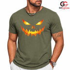 Scary Jack O Lantern Face T-Shirt Unisex Spooky Fall Costume Gift For Adults