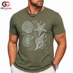 Seashell Nautical T-Shirt Beach Lover Women Casual Summer Apparel Unisex Gift