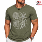 Seashell Nautical T-Shirt Beach Lover Women Casual Summer Apparel Unisex Gift