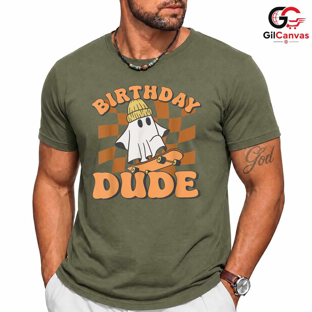 Skateboard Ghost Dude Tee Shirt Unisex Fun Birthday Gift Idea For Kids Teens