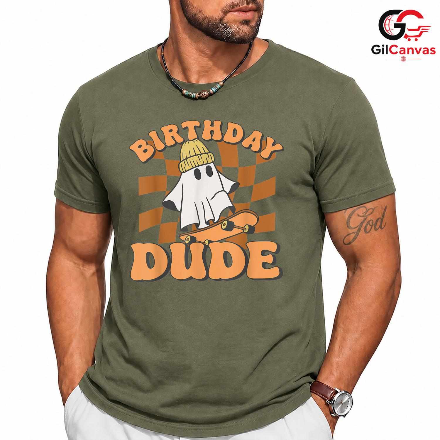 Skateboard Ghost Dude Tee Shirt Unisex Fun Birthday Gift Idea For Kids Teens