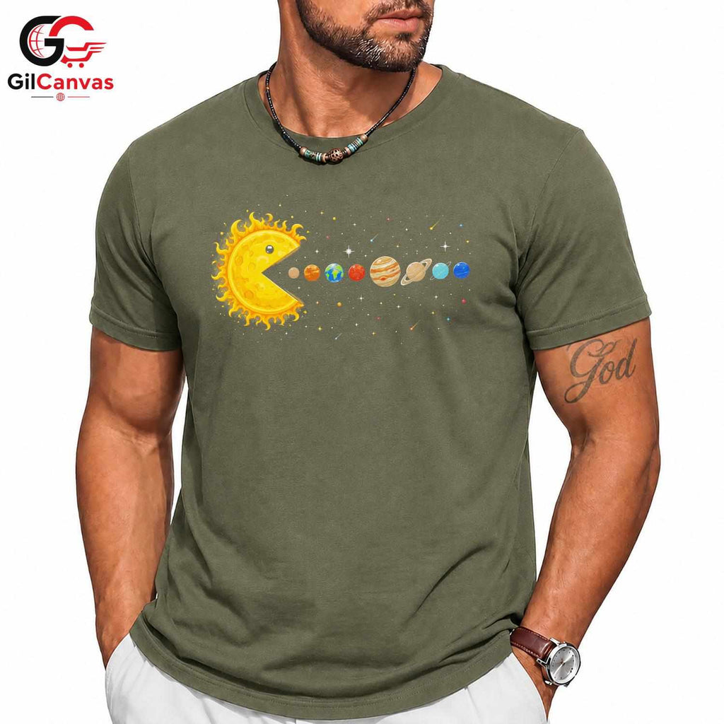 Space Galaxy Planet T-Shirt Sun And Planets Fun Themed Idea Men Women Gift