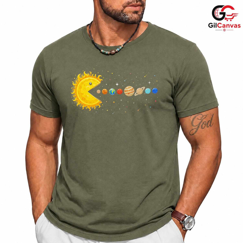 Space Galaxy Planet T-Shirt Sun And Planets Fun Themed Idea Men Women Gift