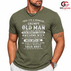 Spoiled Grumpy Husband T-Shirt Unisex Funny September Birthday Gift For Him