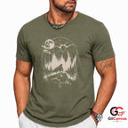 Spooky Moth Owl Graphic T-Shirt Halloween Nature Adventure Unisex Apparel