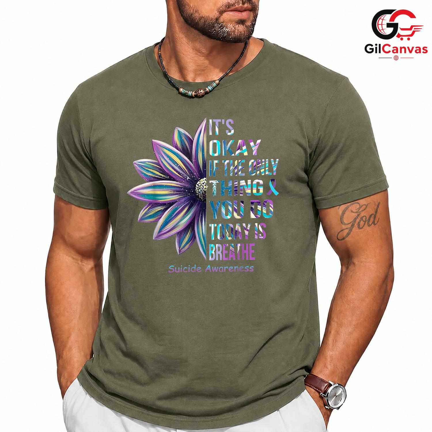 Suicide Awareness Mental T-Shirt Unisex Inspirational Advocate Gift Friends