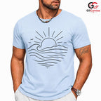 Summer Surf Sunset Tee Shirt Beach Lover Outdoor Activity Unisex Apparel
