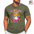 Summerween Vibes Ghost Tee Shirt Unisex Fun Halloween Gift For Kids And Adults