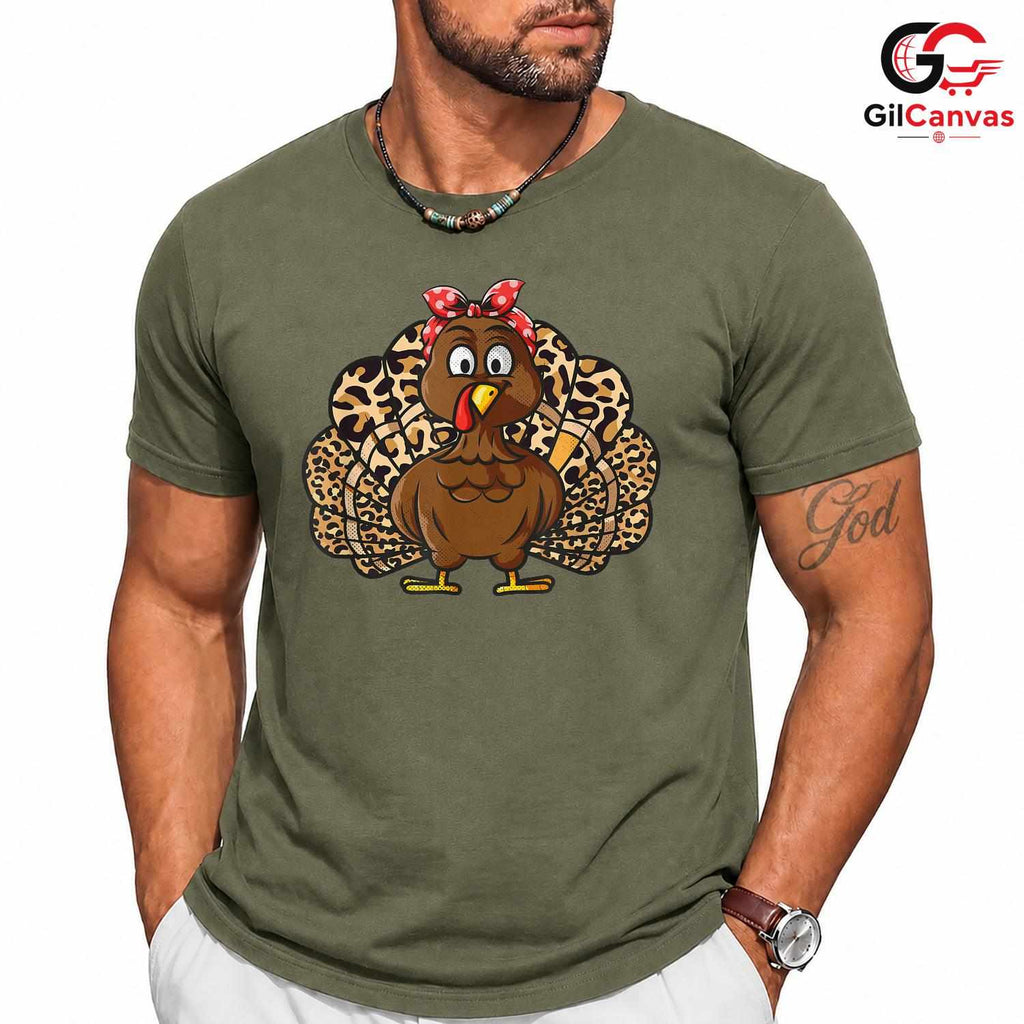 Thanksgiving Turkey T-Shirt Unisex Cute Fall Holiday Festival Gift For Kids