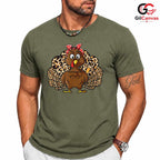 Thanksgiving Turkey T-Shirt Unisex Cute Fall Holiday Festival Gift For Kids