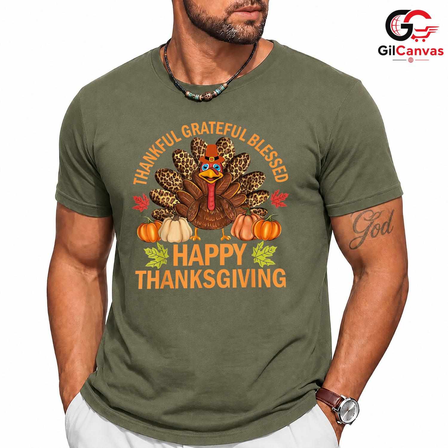 Thanksgiving Turkey T-Shirt Unisex Fall Family Gathering Dinner Perfect Gift