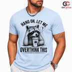 Thinking Raccoon T-Shirt Funny Animal Lover Casual Wear Graphic Unisex Tee