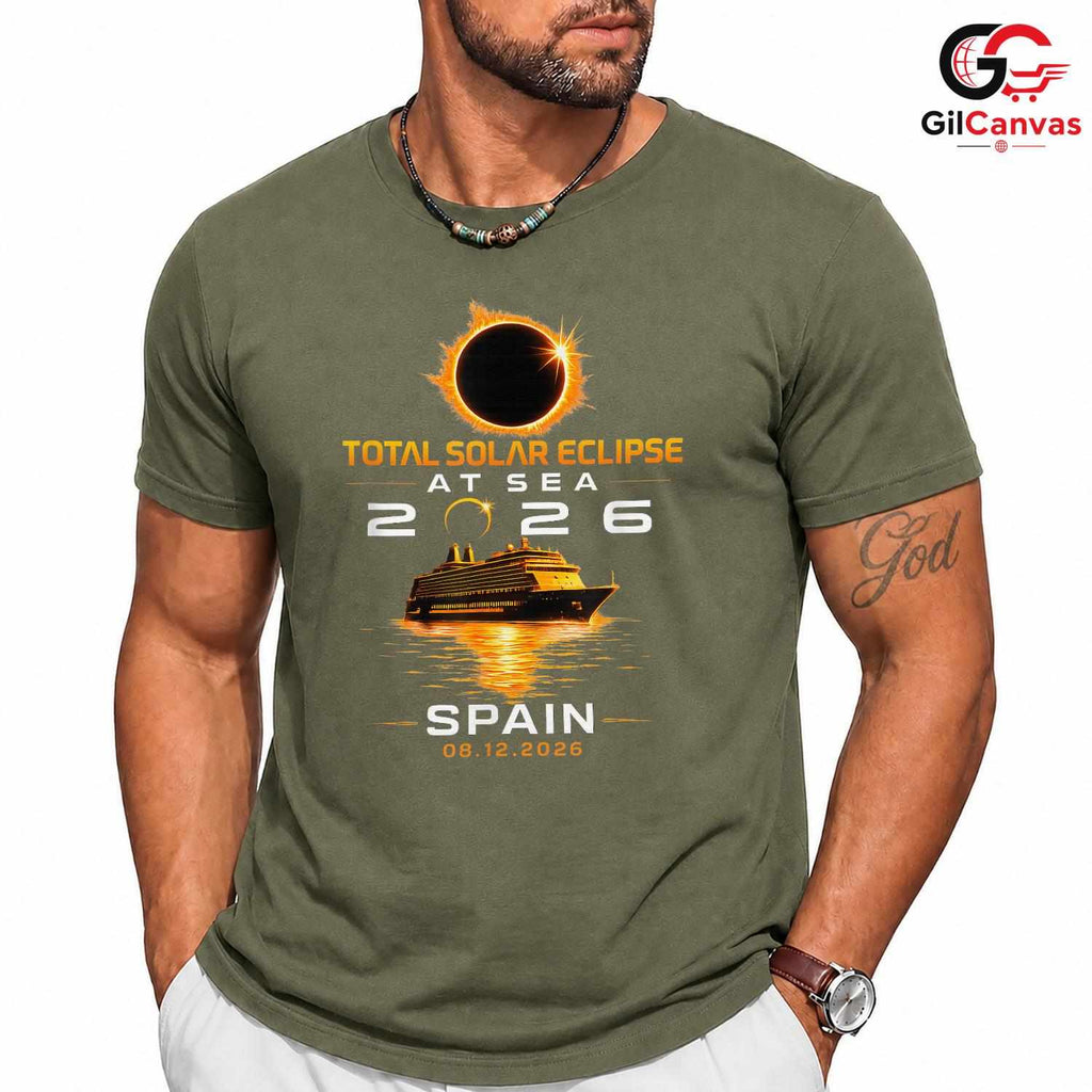 Total Solar Eclipse T-Shirt Unisex Spain 2026 Event Gift Astronomy Lovers