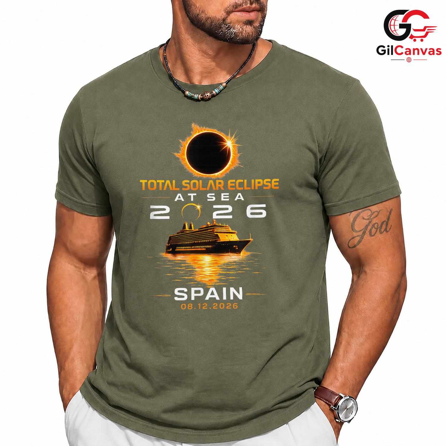 Total Solar Eclipse T-Shirt Unisex Spain 2026 Event Gift Astronomy Lovers
