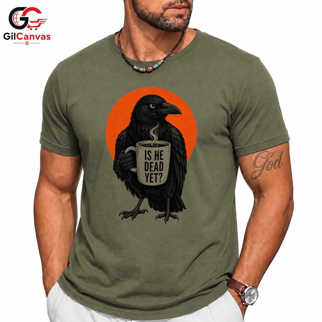 Vintage Halloween Raven Tee Quirky Gift Design Perfect For Men Women Apparel