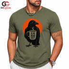 Vintage Halloween Raven Tee Quirky Gift Design Perfect For Men Women Apparel