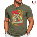 Vintage Raccoon Dad Tax Shirt Funny Poison Check Unisex Fathers Day Apparel