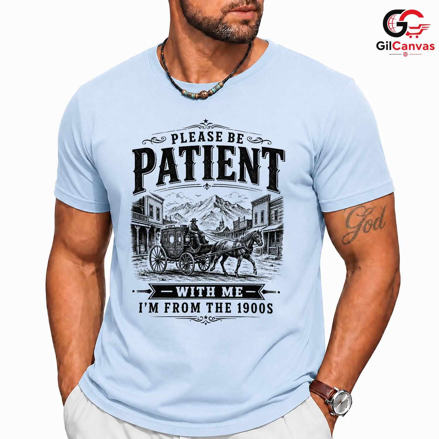 Vintage Stagecoach Art T-Shirt Humorous Western History Unisex Retro Gift Tee