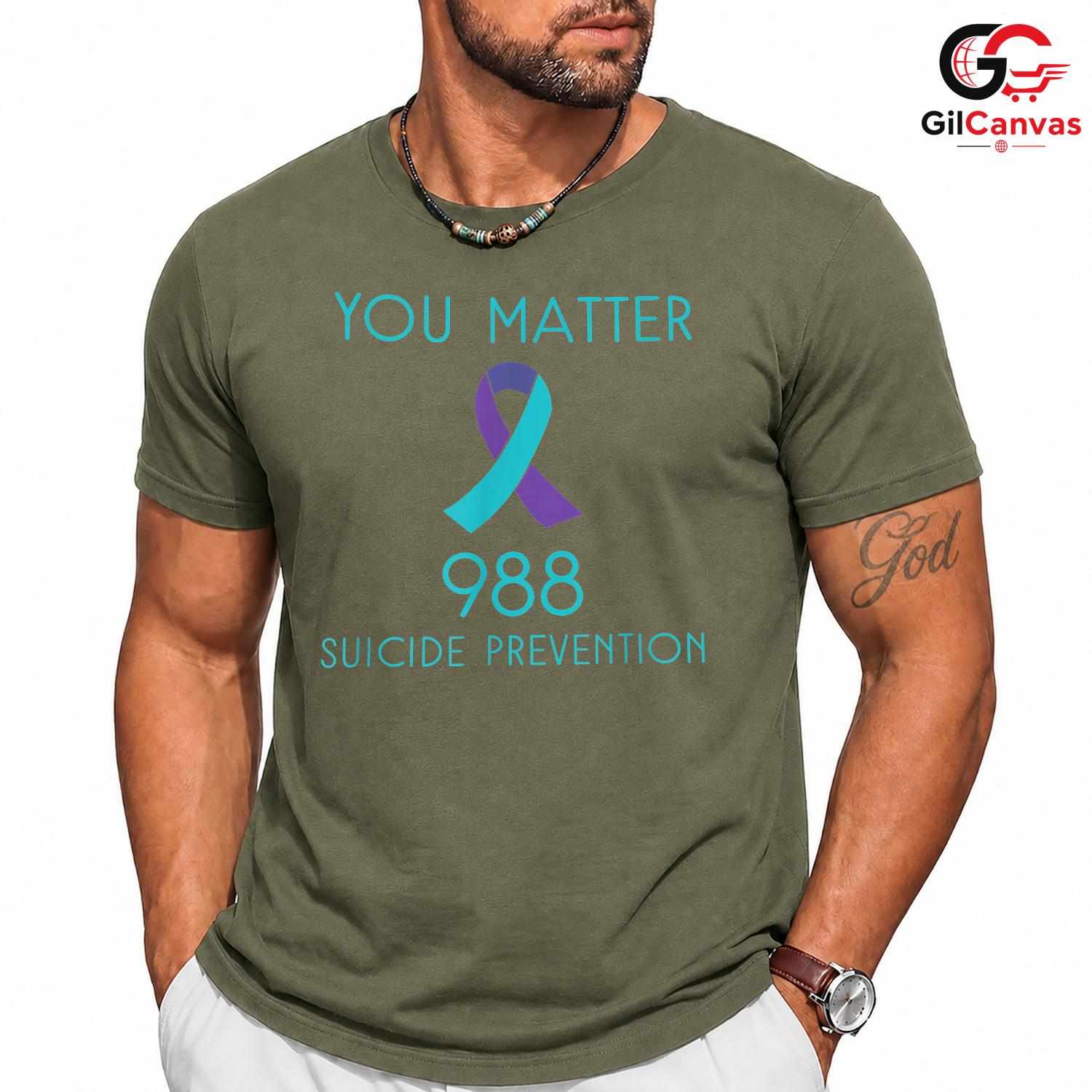 You Matter Mental Health Shirt Unisex Suicide Prevention Awareness Gift Tee