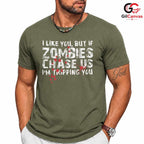 Zombie Apocalypse Humor T-Shirt Unisex Sarcastic Spooky Halloween Gift Idea