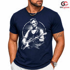Abraham Lincoln Guitar T-Shirt Vintage Rock Band Music Unisex Graphic Tee