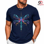 Abstract Dragonfly Nature T-Shirt Colorful Bug Lover Unisex Graphic Apparel Tee