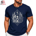 Alien Sasquatch Owl T-Shirt Unisex Cosplay Adventure Reading Stars Graphic Apparel