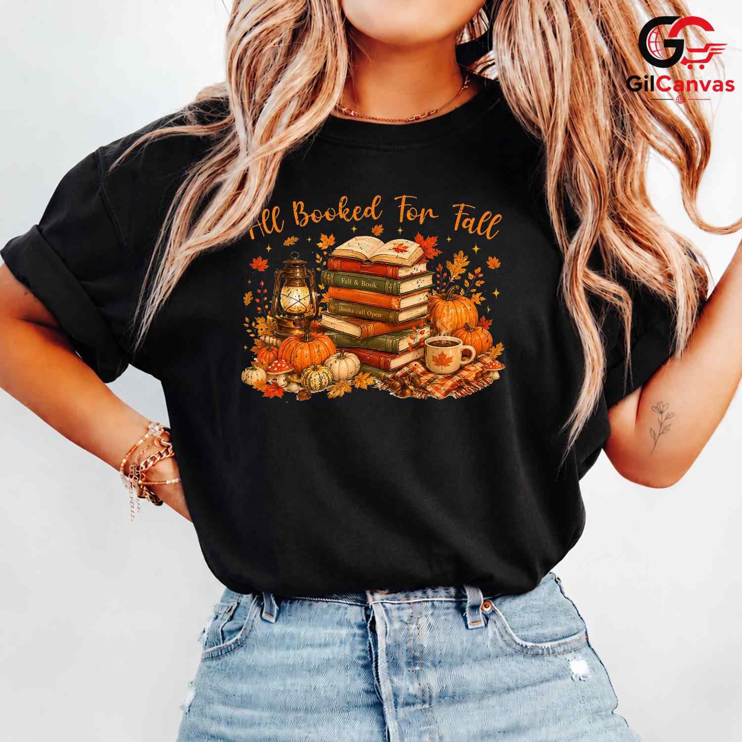 All Booked For Fall Reader Tee Unisex Cute Autumn Book Lover Gift For All