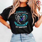 Angel Wings Heart Grieving Tee Unisex Brother Memorial Support Love Gift Tee