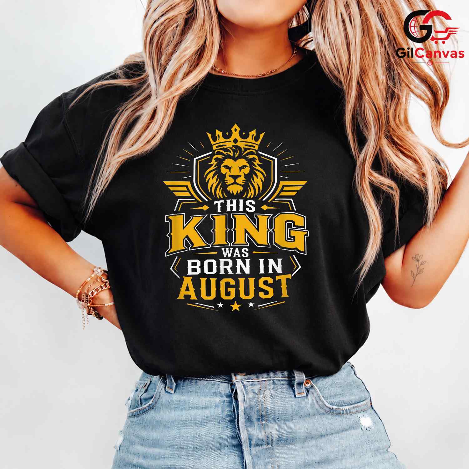 August Birthday King T-Shirt Unisex Perfect Gift Idea For Men And Boys