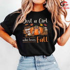 Autumn Girl Fall T-Shirt Unisex Seasonal Celebration Perfect Gift Idea For Her