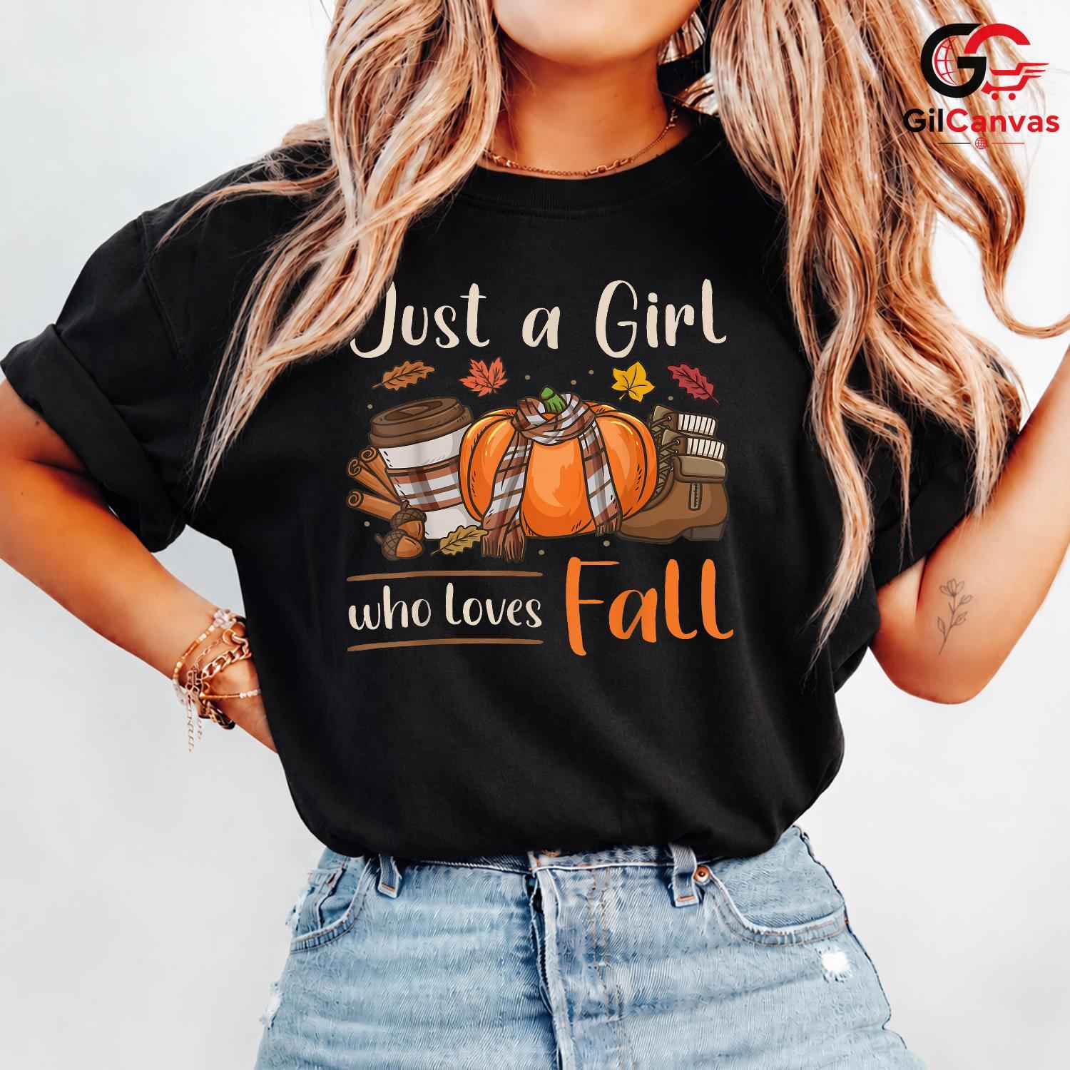 Autumn Girl Fall T-Shirt Unisex Seasonal Celebration Perfect Gift Idea For Her