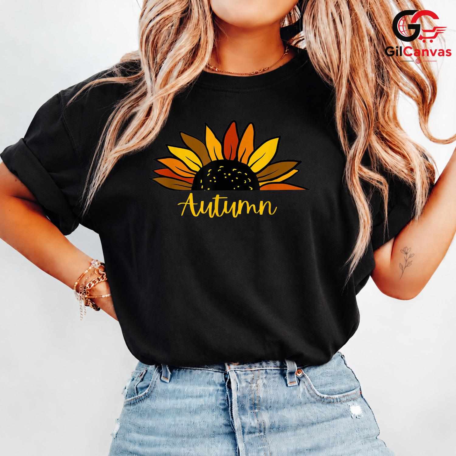 Autumn Sunflower Nature Shirt Unisex Perfect Fall Celebration Gift For All