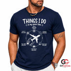 Aviation Spare Time T-Shirt Airplane Enthusiast Flying Hobby Unisex Gift Shirt