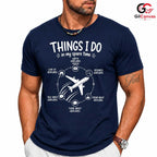 Aviation Spare Time T-Shirt Airplane Enthusiast Flying Hobby Unisex Gift Shirt