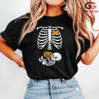 Baby Skeleton Pumpkin T-Shirt Unisex Cute Halloween Event Gift Idea For Kids
