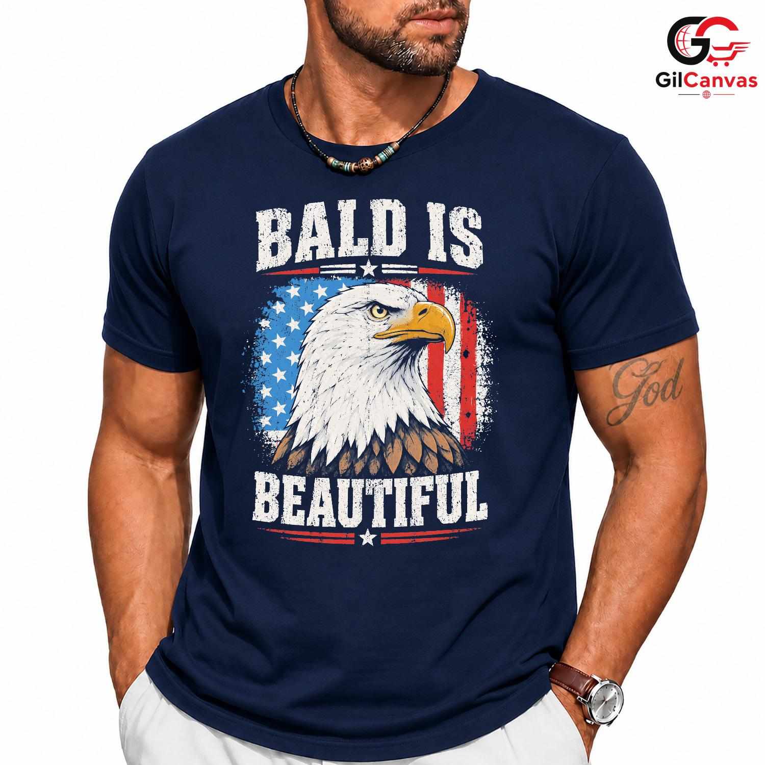 Bald Eagle American T-Shirt Patriotic Independence Day Unisex US Flag Apparel