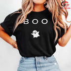Boo Ghost Halloween Tee Shirt Unisex Spooky Event Gift Idea Kids And Adults