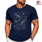 Botanical Dragonfly T-Shirt Spring Summer Nature Lover Women Men Graphic Tee